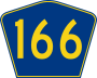 Highway 166 marker