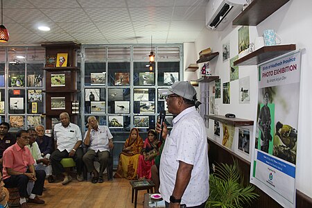 Speaker Ex. Mayor of Rajbiraj, Sailesh Chaudhary at Photo Exhibition Event