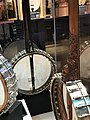 Pocahontas carving on neck of a S. S. Stewart Presentation Banjo, depicting Pocahontas