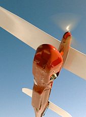 Pteryx UAV, a civilian UAV for aerial photography and photomapping with roll-stabilised camera head Pteryx UAV - wiki.jpg
