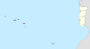 Arhipelāga novietojums attiecībā pret Portugāles kontinentālo daļu