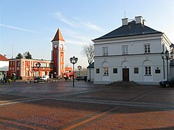 Classicist town hall at the Hetman Stefan Czarnecki Square