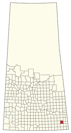 Location of the RM of Moose Mountain No. 63 in Saskatchewan