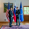 Mike Pompeo z Borutom Pahorjem v Sloveniji