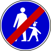 End of pedestrian path