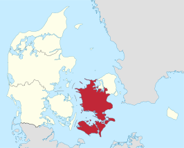 Kaart van Sjælland