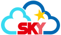 Historisches sky-Logo, welches bis Februar 2007 verwendet wurde