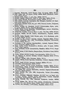 A page from the Black Book (Sonderfahndungsliste G.B., page 231 Z)

August Zaleski
Lucjan Zeligowski
Frederick Everard Zeuner
Sir Alfred Eckhard Zimmern
Carl Zuckmayer
Leonie Zuntz
Stefan Zweig Sonderfahndungsliste G.B. 231.pdf