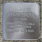 Stolperstein für Johann Sikora