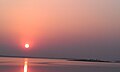 Sunset overlooking Krishna Raja Sagara as seen from the Venugopala Swamy temple