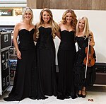 Susan McFadden, Chloë Agnew, Lisa Lambe och Mairead Nesbitt som ingick i gruppen 2012.