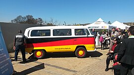 diplomatiek Duits VW-busje in Zuid-Afrika