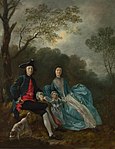 Gainsboroughs Porträtt av konstnären och hans hustru och dotter på National Gallery från 1748. Den avbildade flickan är parets första dotter Mary som dog strax därefter, omkring 18 månader gammal.