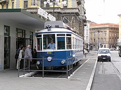 Il capolinea del tram a Trieste
