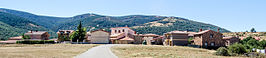 Perspectiva, con la Sierra de la Demanda al fondo.