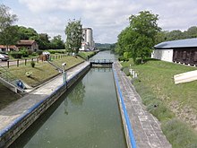 L'Aisne canalisée à Vic-sur-Aisne.