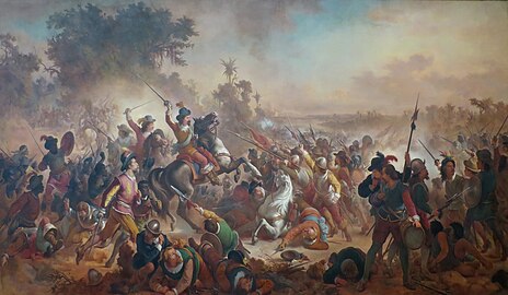 Batalha dos Guararapes, 1879, depicting the battle that took place in 1649 against the Dutch in Brazil