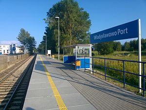 Władysławowo Port train station.jpg