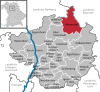 Lage der Gemeinde Wiesenttal im Landkreis Forchheim