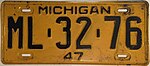 Номерной знак штата Мичиган 1947 года.jpg