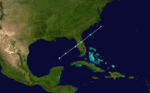 1974 Atlantic subtropical storm 1 track.png