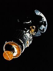 Galileo floating free in space after release from Space Shuttle Atlantis, 1989 1989 s34 Galileo Deploy 5.jpg