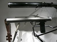 A Welrod 9mm pistol A Welrod 9mm pistol on display at the Imperial War Museum in London..jpg