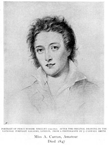 Portret van Percy Bysshe Shelley