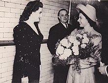 Anne Shelton being presented to Queen Elizabeth II in 1953