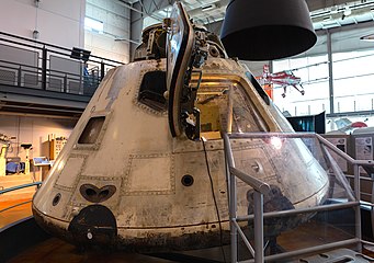 The Apollo 7 command module on display