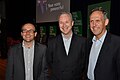 Adam Bandt, Brian Walters and Bob Brown during the campaign for the Victorian state election, 2010