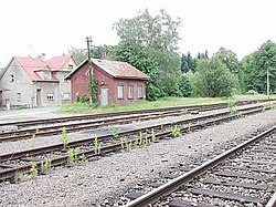 Zbytky železničních staveb ve stanici Orlová