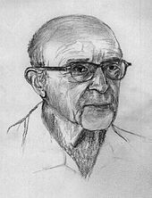 Linijski crtež glave Karla Rodžersa