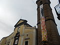 Chiesa Abbaziale San Martino Vescovo a Macerata Campania, veduta esterna, il 17 gennaio nel corso della Festa di Sant'Antuono.