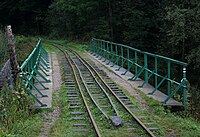 Kolejka wąskotorowa w Cisnej, most nad Solinką