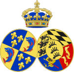 Description de l'image Coat of Arms of Duchess Marie-Thérèse of Württemberg.svg.