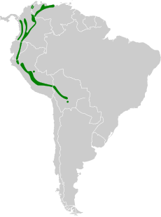 Mapa de distribución de la especie.