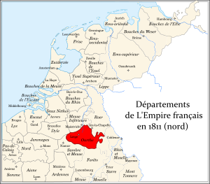 Департамент Урт на территории исторических Нидерландов в 1811 году
