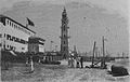 Die Gartenlaube (1885) b 098.jpg Harem und Thurm am Hafen von Sansibar