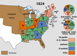 Votes in the Electoral College, 1824.