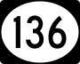 Highway 136 marker