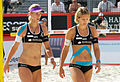 Image 16Germany's Sara Goller (left) and Laura Ludwig with blue kinesio tape. (from Beach volleyball)