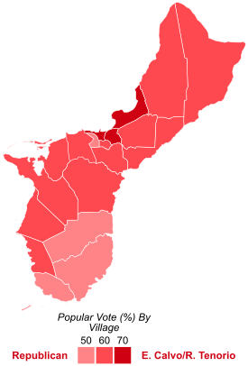 Guam gubernatorial election, 2014 results by village.svg