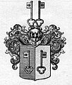 Wappen derer von Behr[en] (Meißen) - Kupferstich aus dem Jahre 1750