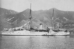 Atago Kuren satamassa vuonna 1897.