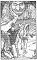 Thor daagt Skrymir uit, zijn reisgezelschap bestaat uit Loki, Thialfi en Röskwa, In the Days of Giants: A Book of Norse Tales, 1902