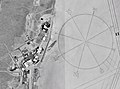 La rosa de los vientos más grande del mundo, dibujada en el suelo del desierto en la Base de la Fuerza Aérea Edwards en EE. UU.