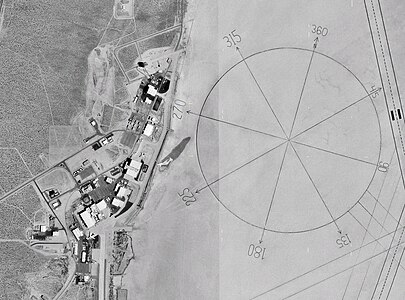 Compass rose at Edwards Air Force Base, by NASA