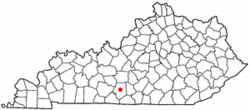 Location of Glasgow, Kentucky