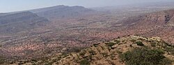 The southern side of Walta stretches down towards Giba River